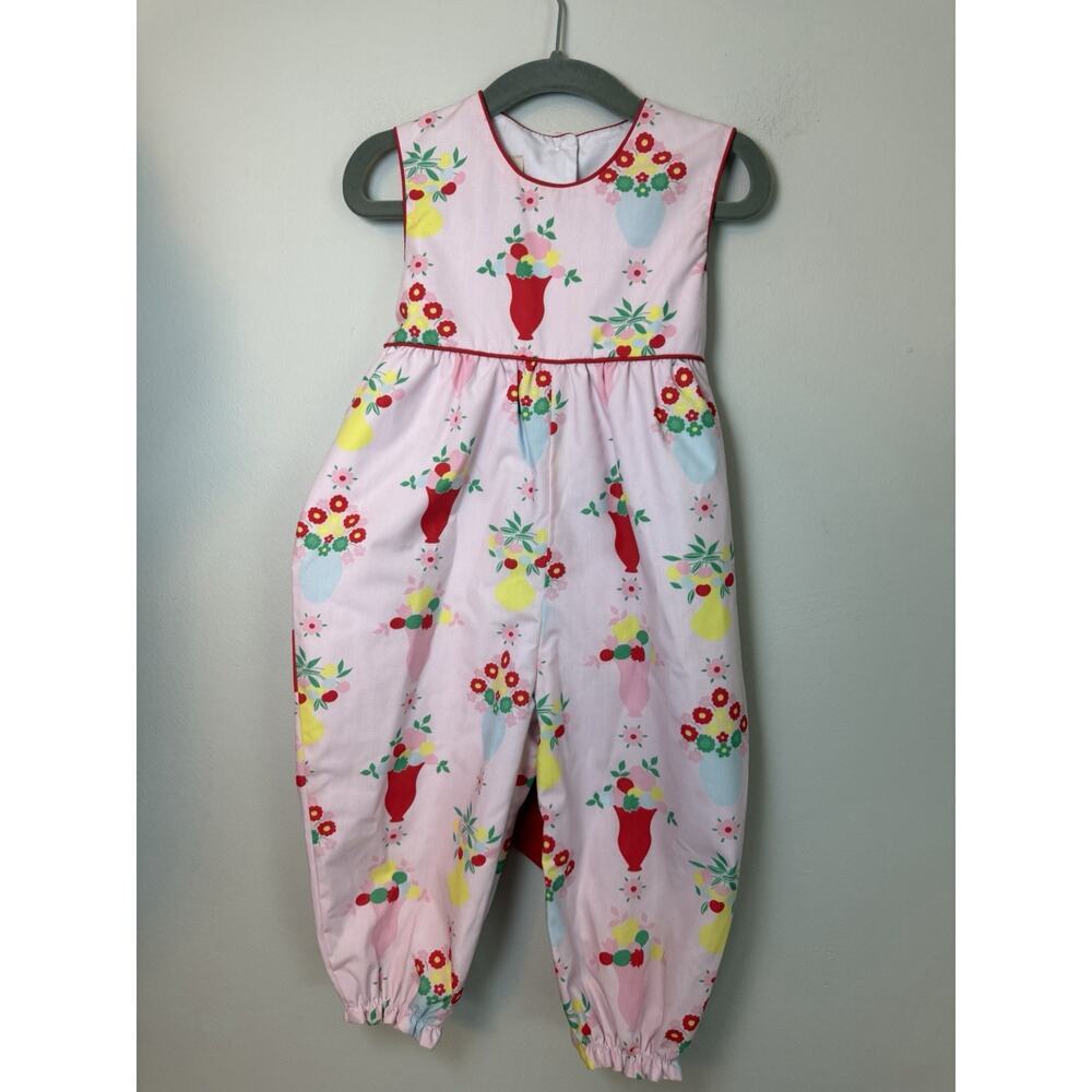 The Beaufort Bonnet Company Girls 12-18 Month Rebecca Sleeveless Romper Broadcio